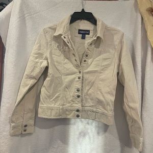 Limited Too Jacket. Teens L Button up/down closure. Corduroy Ivory color